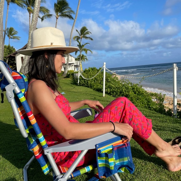 FARMRIO Pink Chilli Pepper Jumpsuit, Size Small - Picture 7 of 7